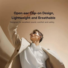 Бездротові навушники відкритого типу Baseus Bass 15 Clip Open-Ear Wireless TWS Earbuds Чорний/Білий