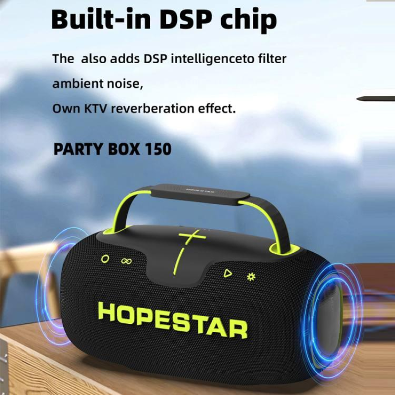 Потужна Бездротова Bluetooth-колонка Hopestar Party Box 150 60W/TWS/IPX5/RGB/8800mAh