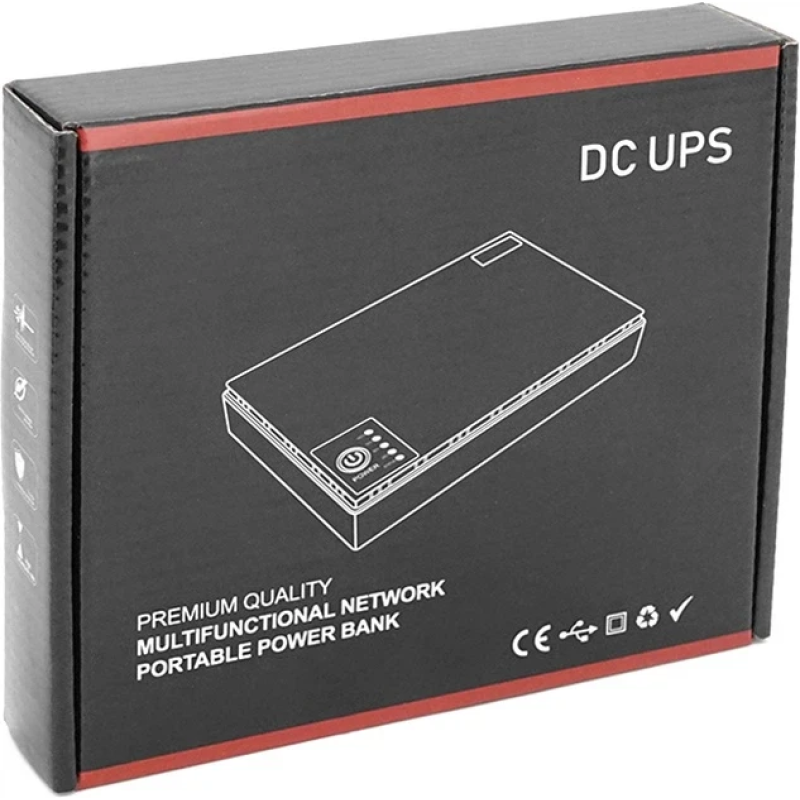 ДБЖ для роутера Greenwave UPS-36W DC1036P-10 PON/POE-430(15-24V) 5V/9V/12V 10400MAh Black (YT40239)